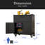 Armoire à outils en métal robuste et durable pour le garage avec roues - Armoire de rangement mobile robuste avec 1 tiroir et 2 portes verrouillables, armoire de rangement à outils roulante