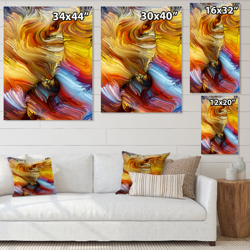 Art mural moderne sur toile, H 20 po x l 12 po x P 1 po, Toile tendue