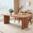 Brown Rectangular Solid Wood Dining Table-631409593
