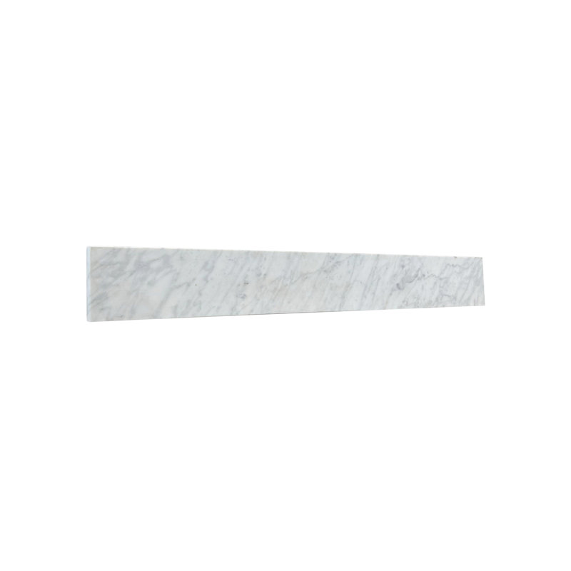 Dosseret en pierre 30 po, Marbre blanc jazz