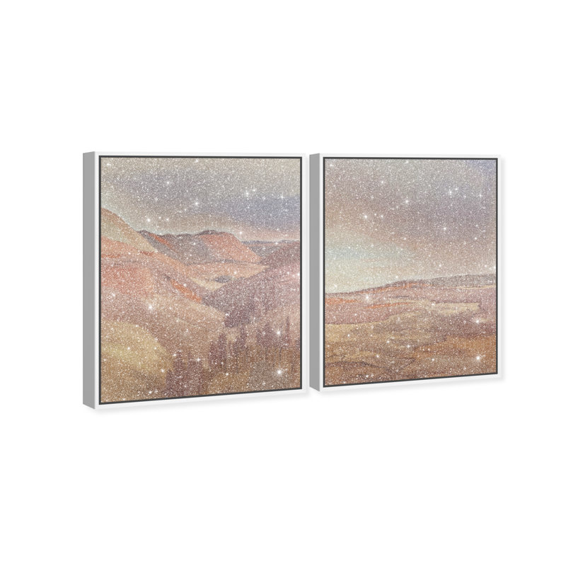 Collected Views Set Set by Oliver Gal, 25"H x 31"W, White Floater Frame