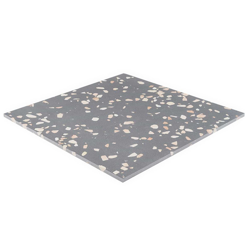 Terrazzo Italy 24x24 Honed Terrazzo Tile, Dolce Grande Gray