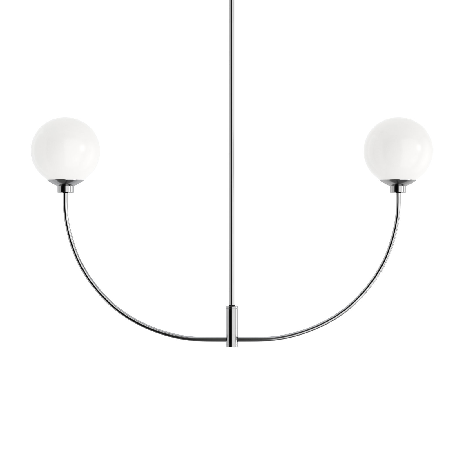 Kyle 2 - Light Metal Chandelier, Chrome, 24" H x 42" W x 7" D