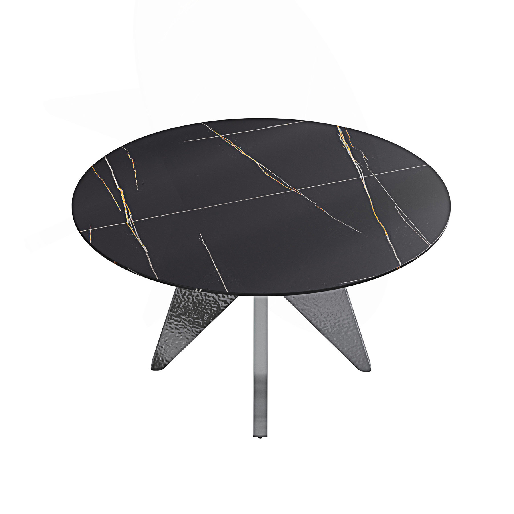 Brayden Studio 59.05" Round Artificial Marble Dining Table With ...