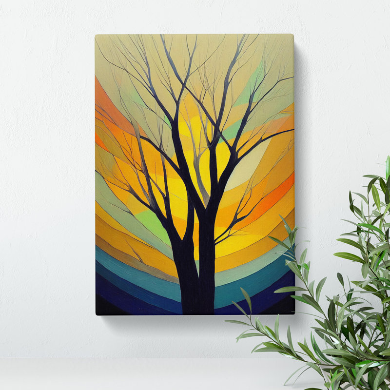 Abstract Vibrant Tree No.3 - Wrapped Canvas Print, 60cm H x 40cm W x 3cm D