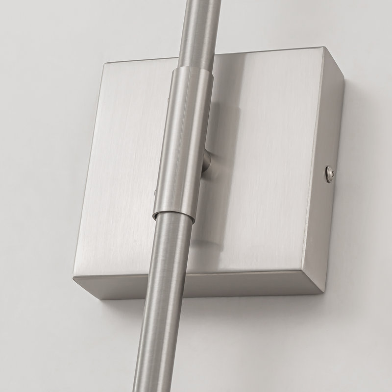 Applique murale à bras câblé Brylea, Nickel, 23.62" H X 4.33" W X 2.36" D