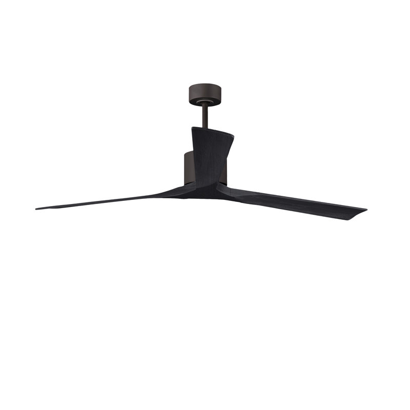 Nan XL 3 - Ventilateur de plafond, Bronze texturé, Noir mat