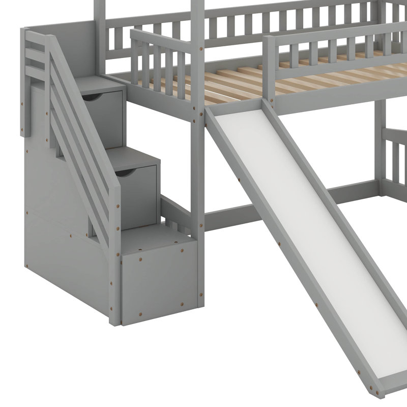 Lit mezzanine simple avec glissade