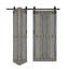 Porte de grange pliante en bois massif de style Mid-Bar 4 panneaux avec quincaillerie - assemblage requis-100518295-113300524