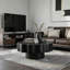 Table basse ronde noire festonnée-730884282