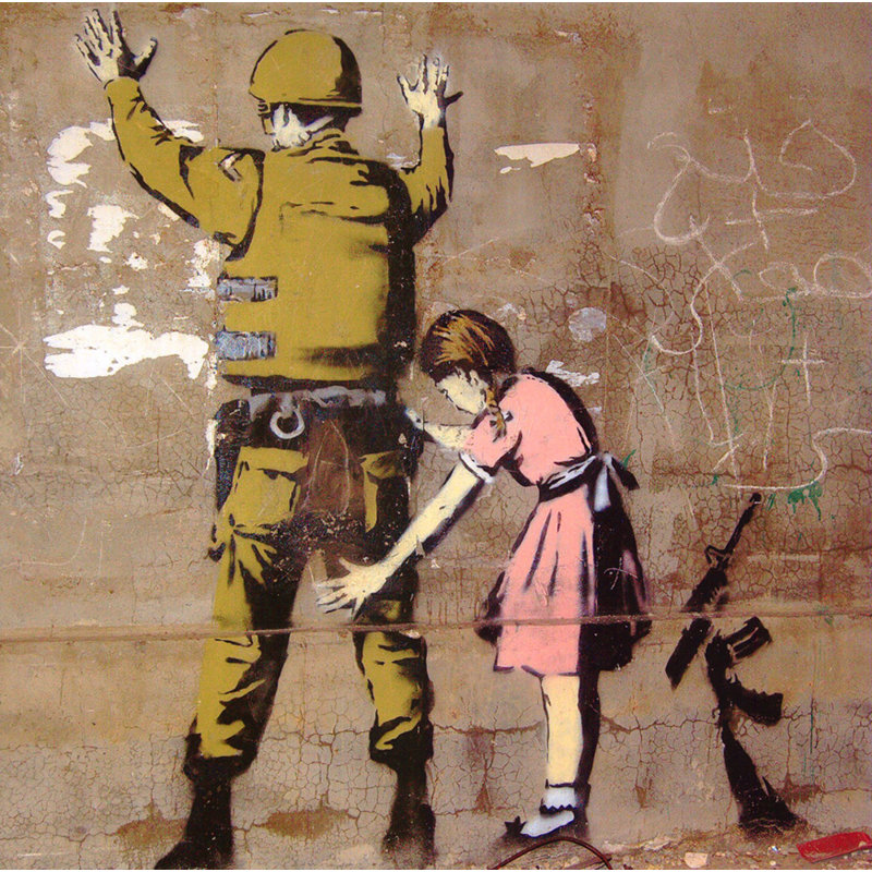 Bethlehem mur graffiti, H 20 po x l 20 po