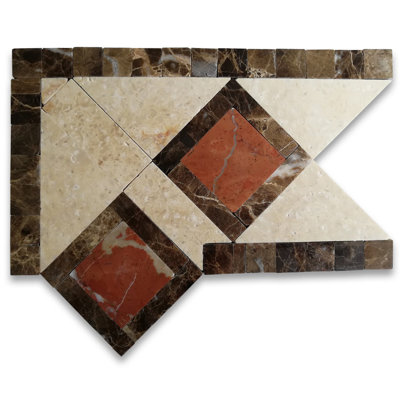 4.4 in. x 7.6 in. Marble Tile