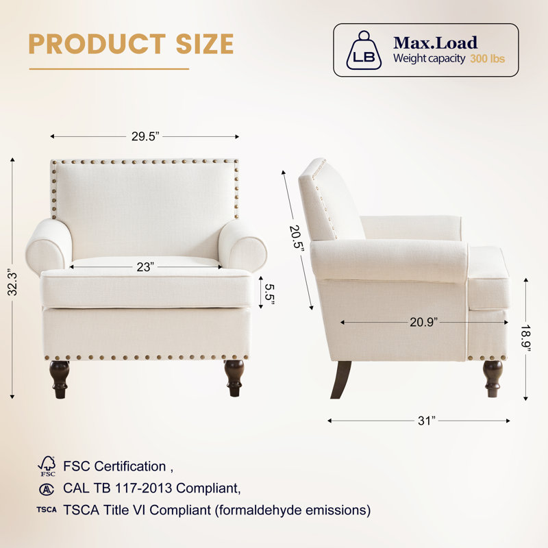 Ensemble de salon 2 pièces Berkey, 100 % polyester beige