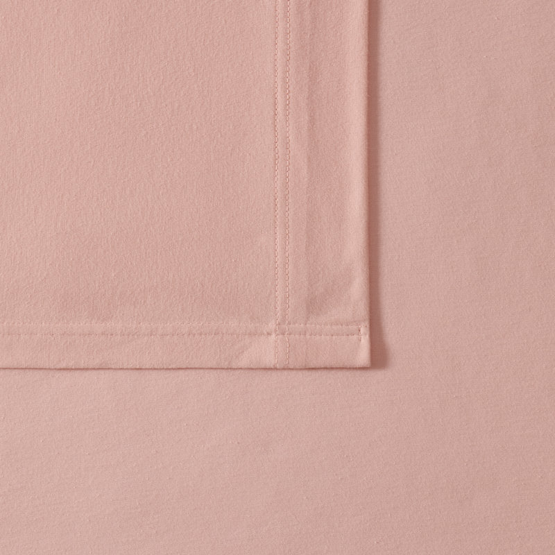 Ensemble de draps en jersey vraiment doux, Ensemble de draps pour grand lit, Rose