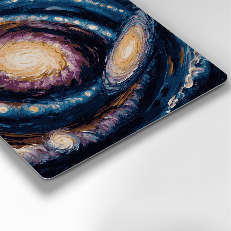 Space Deep Field images, art mural gris en métal, H 16 po x l 16 po
