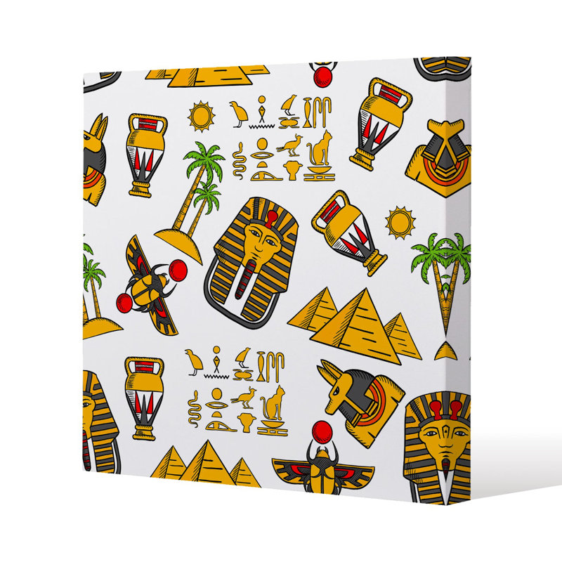 Egypt Slim Style Canvas Print , 15mm Slim Real wood., 30 cm H x 30 cm W