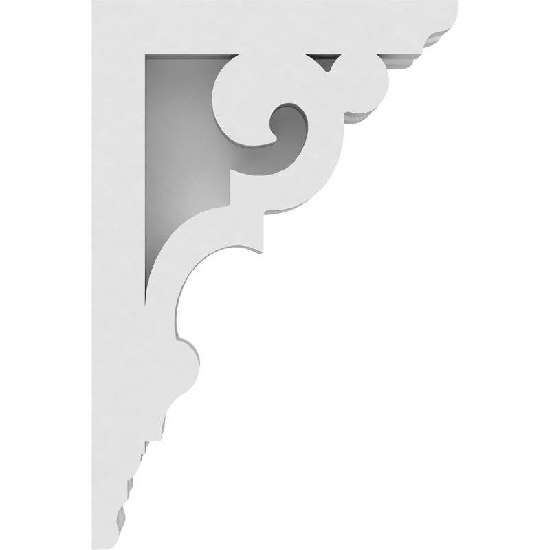 1 7/8"W X 4"D X 6"H Preston Architectural Grade PVC Corbel, 6" H x 4" W x 1.875" D