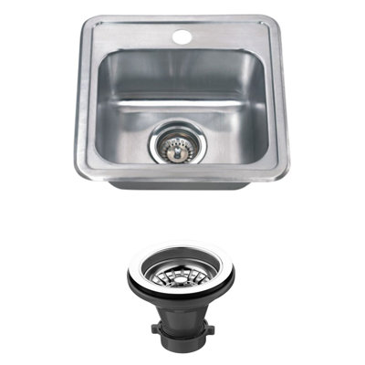 Craftsmen Series 15'' L Drop-In Stainless Steel Kitchen Sink