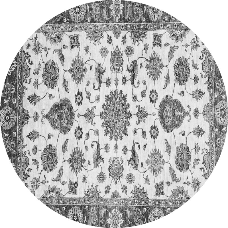 Tapis oriental gris en laine / polyester tissé à la machine 3 pi Anzal