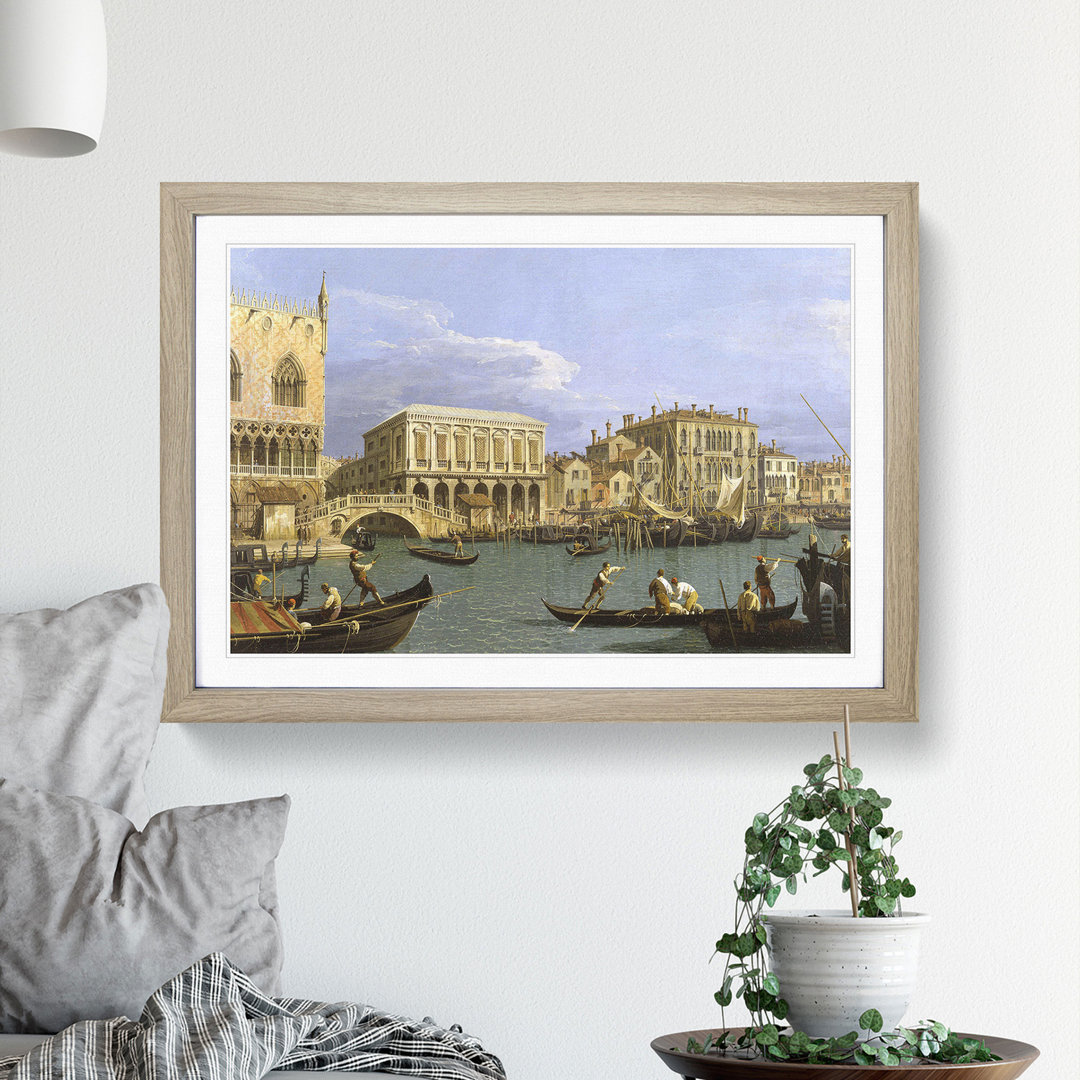 Riva Degli Schiavoni in Venice by Giovanni Canaletto - Picture Frame Painting