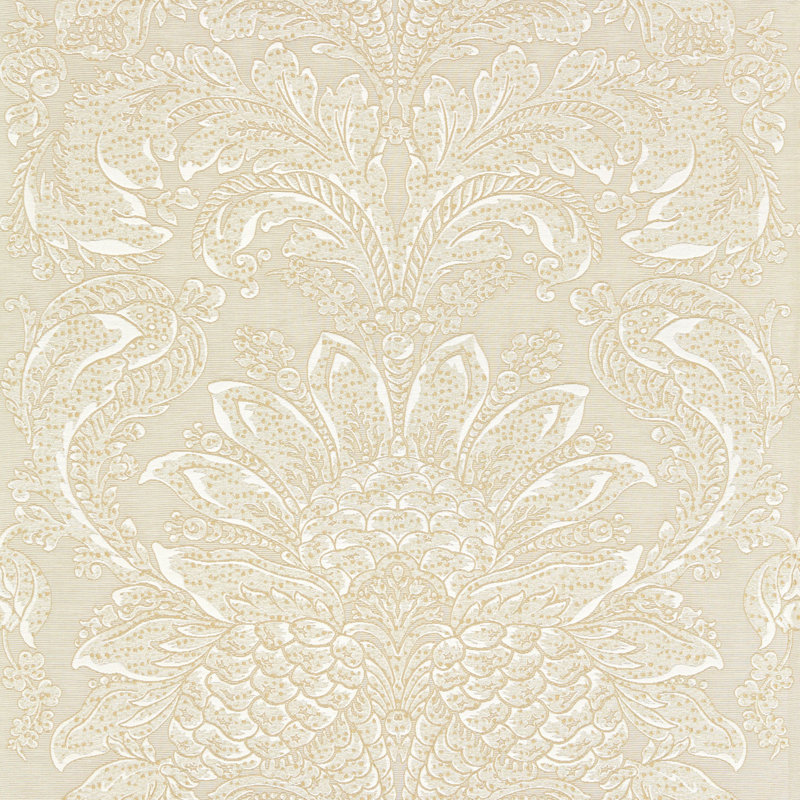 Jardin Carlotta Damask Fabric, Fog