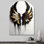 «Black Angel and Gold Angel Wings III», art mural en forme d'ange asymétrique