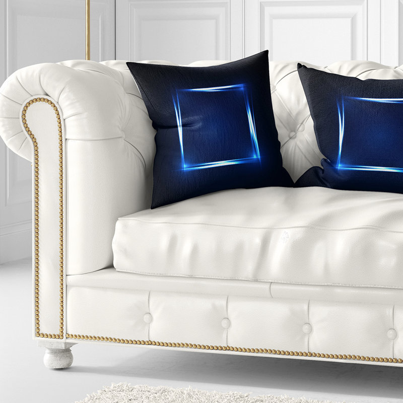  Coussin abstrait en forme de néon, 16 po x 16 po, Coussin décoratif