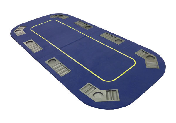 Housse pour table de poker pliante 79 po Texas Hold'em, bleu