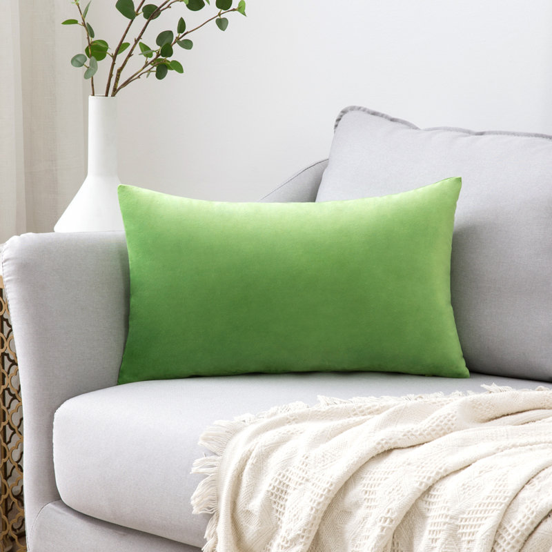 Velevt Cushion, Apple Green