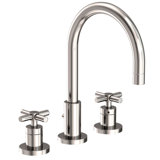 East Linear Widespread Bathroom Faucet with Drain Assembly