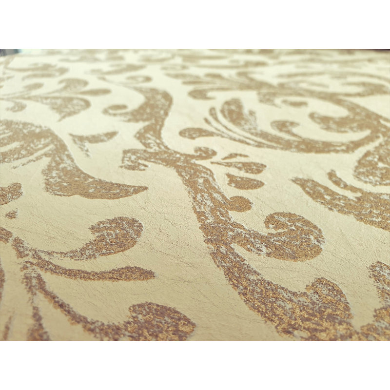 Urban Classics Collection Notting Hill Metallic Loft Damask Wallpaper Roll, Gold
