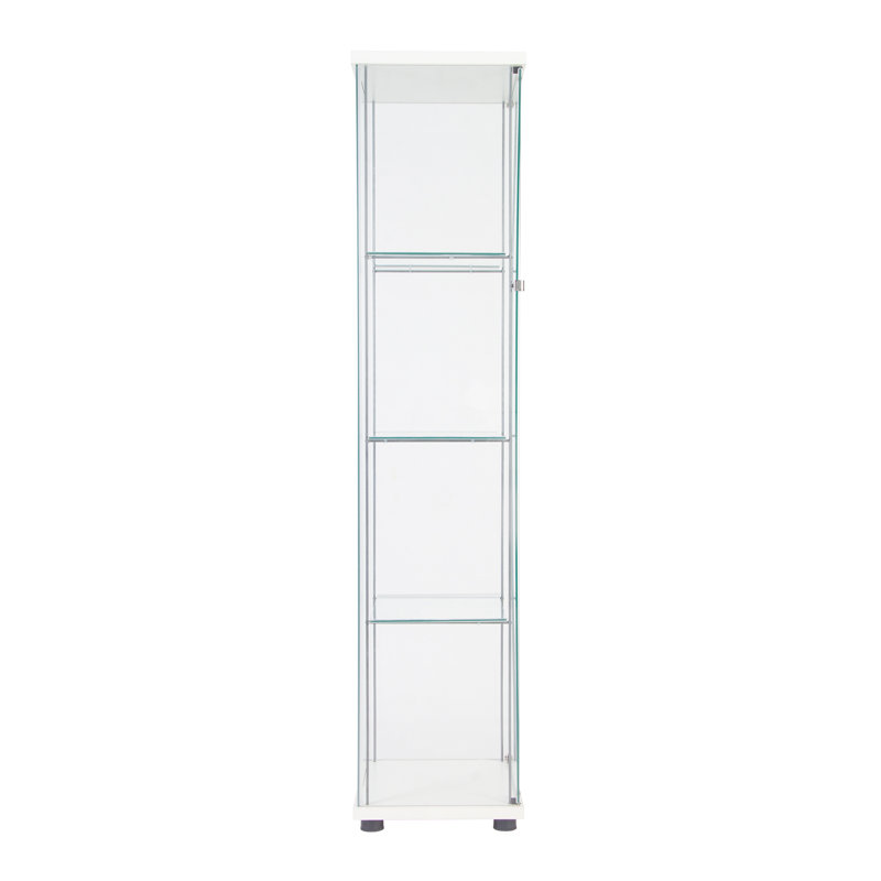 Vitrine à une porte avec 4 tablettes, Blanc