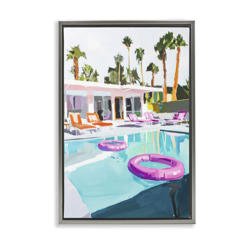 Cadre flottant Palm Springs, 31 x 21, Lustre Grey Floater Framed