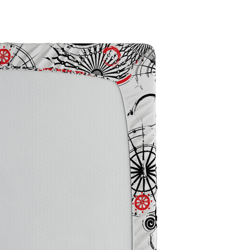 Microfiber Geometric Fitted Sheet, Full Fitted Sheet