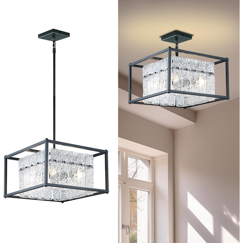 Lustre rectangulaire à 4 lumières Jesal