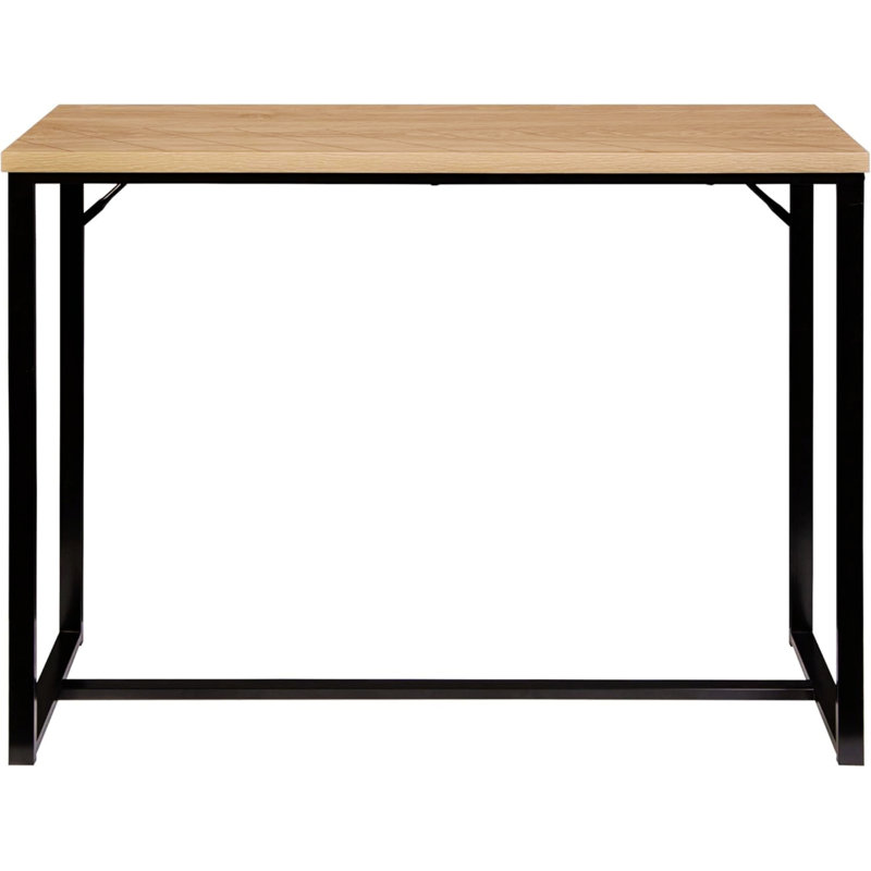Console avec plateau en bois et pieds en métal