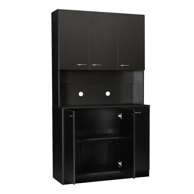 Storage Cabinet For Living Room & Kitchen. 6 Doors, 1 Drawer, Open Shelf. , Easy To Clean And Sophisticated Wardrobe Kitchen Cabinet, Look. 6-doors, 1-open Shelf, 1. Practical