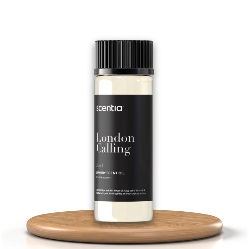 Huile pour diffuseur Scentia Resort Inspired by Ferrari - 20 ml 0,67 oz liq. - Mélange d'huiles essentielles avec thé blanc, bois de cèdre et lime soku pour diffuseurs et humidificateurs d'aromathérapie - London Calling