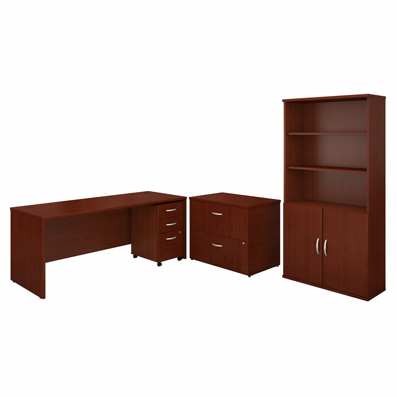 Ensemble de bureau 3 pièces Series C, Acajou