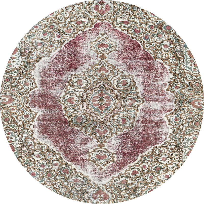 Abstract Indoor Rug, Round 3'