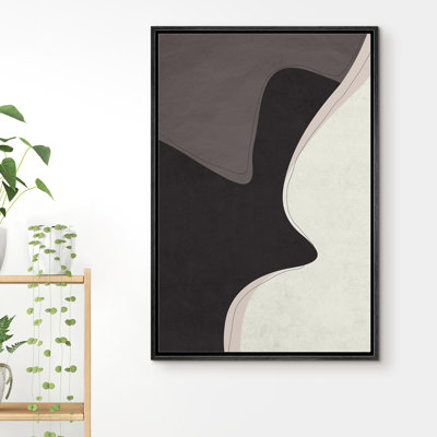 " Abstract Alternating Dark & Beige Shape "