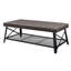 Table basse capitonnée en similicuir
