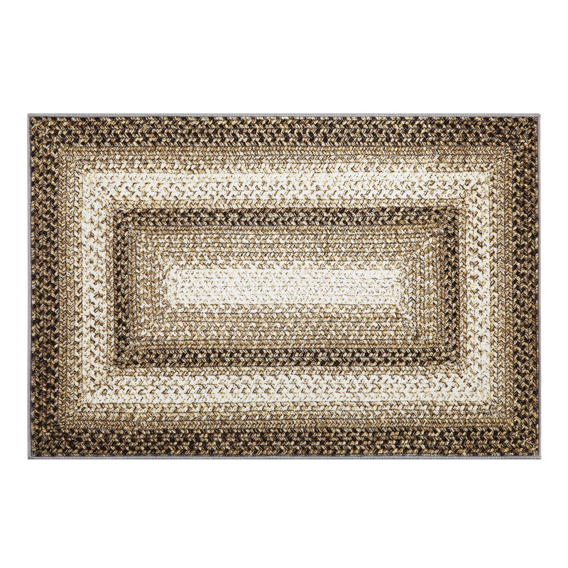Machine Washable Area Rugs with Non-Slip Backing for Hallway Living Room Bedroom Kitchen and Laundry Room Vintage Carpet Low Pile Rug