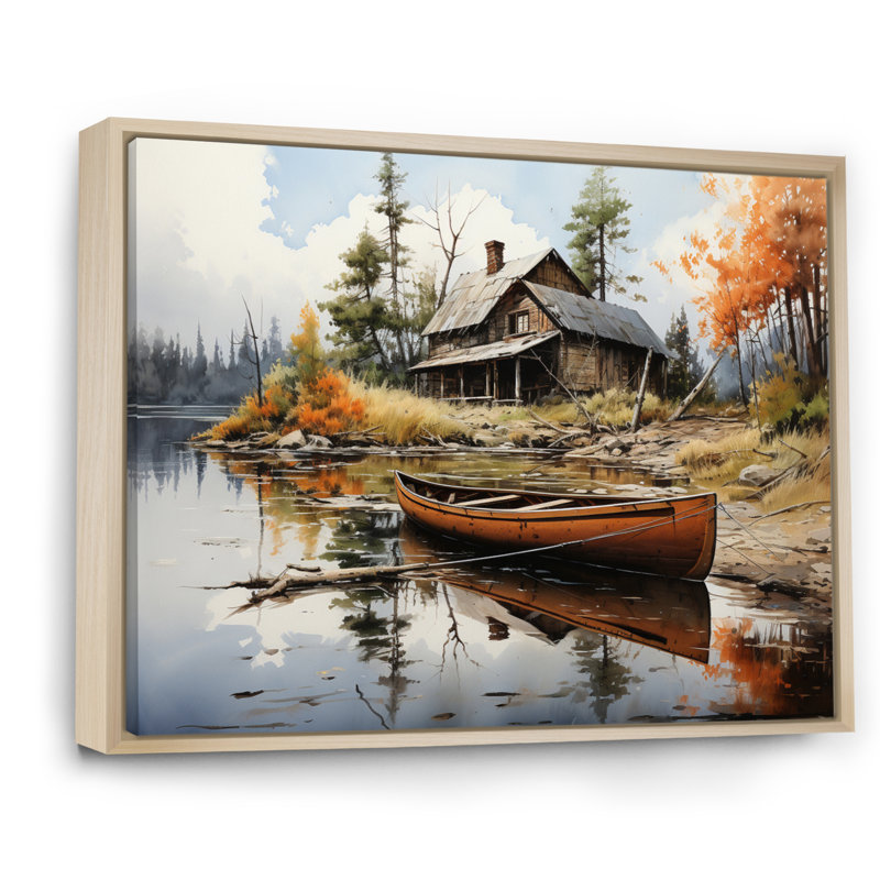 Betsi Brown Lakehouse Reflections of Solitude III - impression, H 30 po x l 40 po x P 1,5 po, Cadre naturel flottant