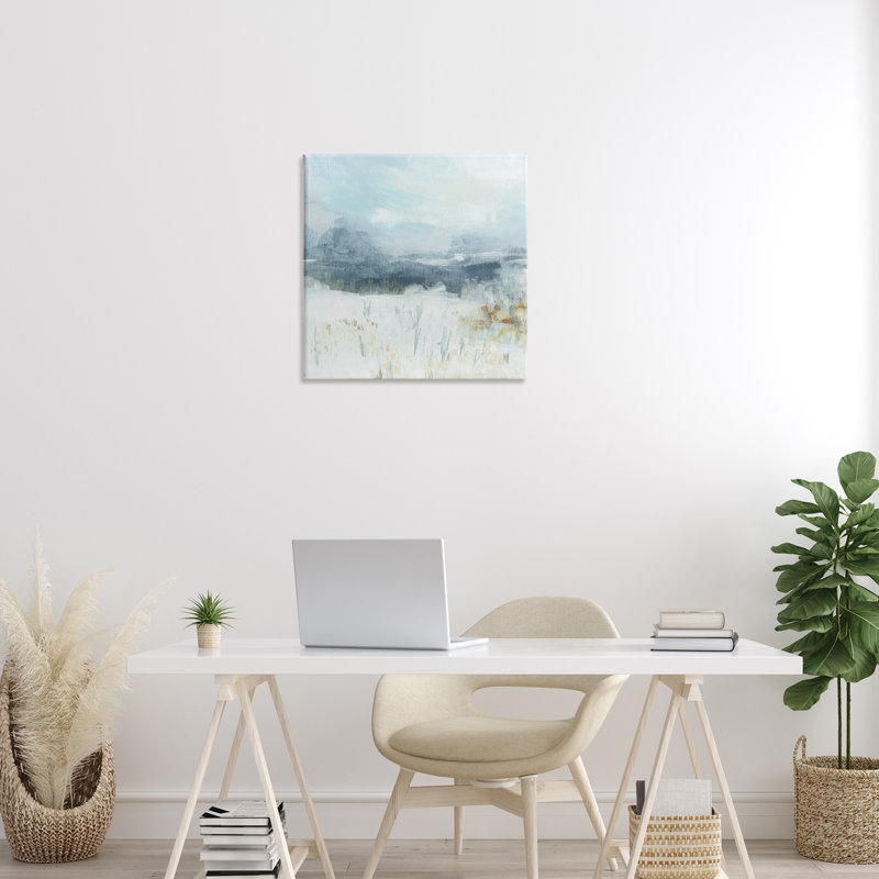 Art mural blanc sur toile abstraite Mesa, design par June Erica Vess, H 24 po x l 24 po