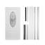 Porte d'entrée Piper 36 po × 80 po en fibre de verre avec cadre, fini lisse blanc, triple vitrage ovale Texas-Star Snowflake-134180004-134180002