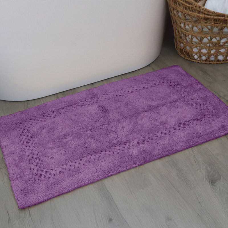 Tapis pour salle de bain Antigona, l 21 po x L 34 po, Mauve