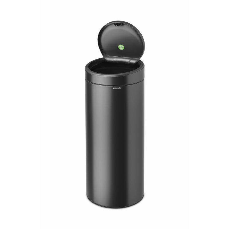 Brabantia 8 Gallon Touch Top Trash Can, Confident Grey