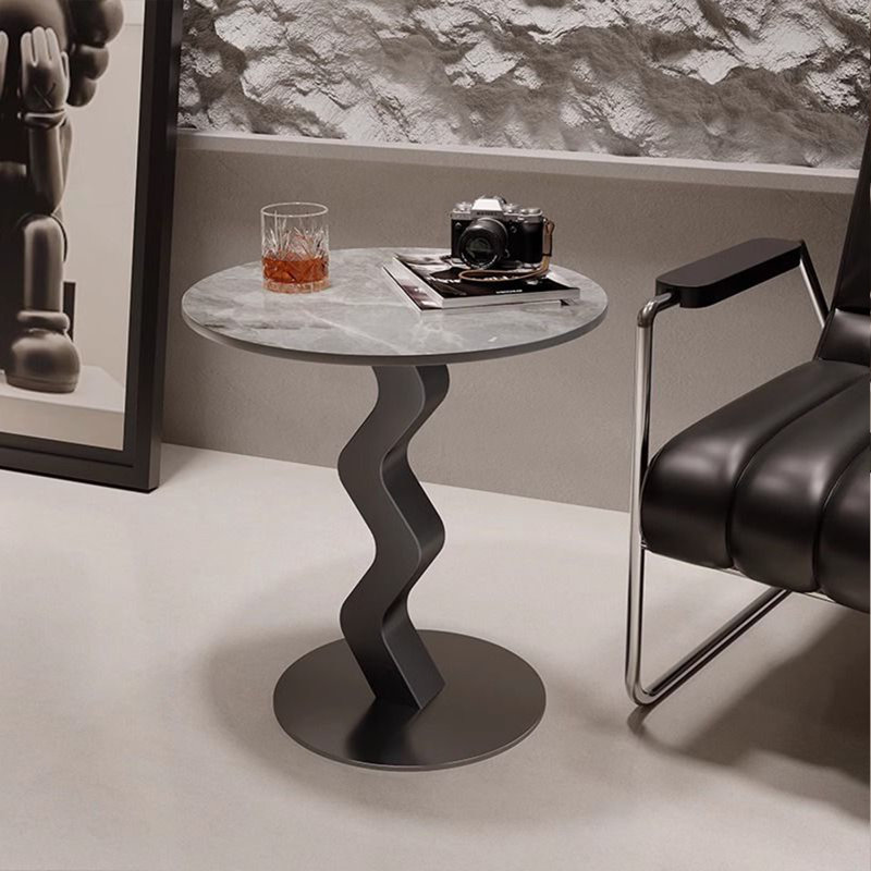 Table de bout Modern, H 20,47 po x l 23,62 po x P 23,62 po, Gris