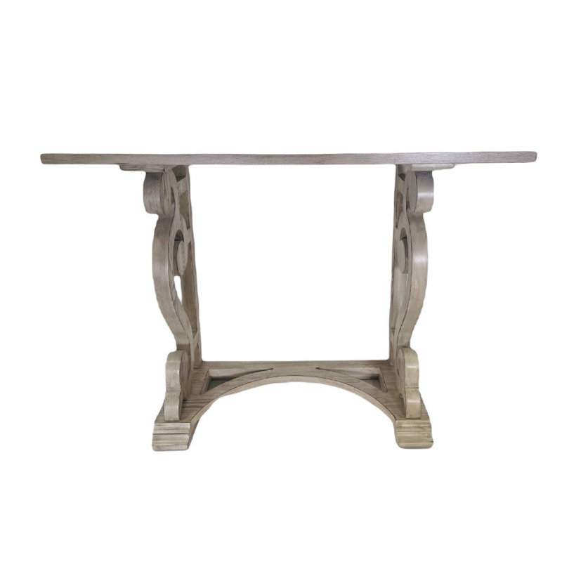 Console d'écriture 42 po blanc délavé, Blanc antique
